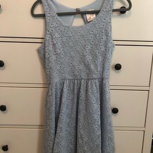 Light blue backless dress